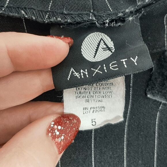 Anxiety Y2K Pinstripe Flare Pants - Picture 5 of 6